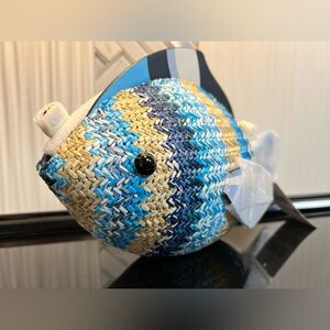 NIB Kate Spade Fish What A Catch 3D Fish Crossbody Blue Multicolored boxed